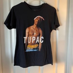 2Pac Tupac Black Graphic Tee